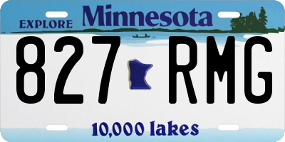 MN license plate 827RMG