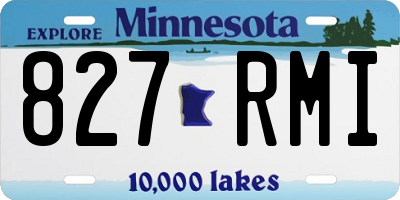 MN license plate 827RMI