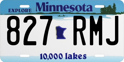MN license plate 827RMJ