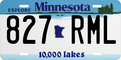 MN license plate 827RML