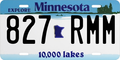 MN license plate 827RMM