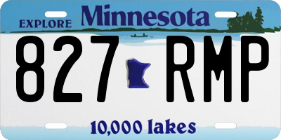 MN license plate 827RMP