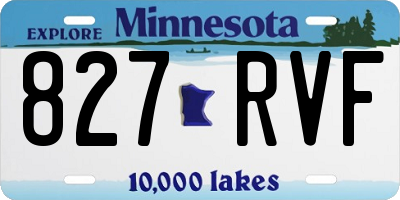 MN license plate 827RVF