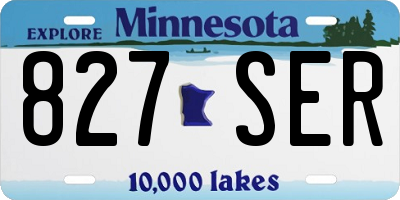 MN license plate 827SER