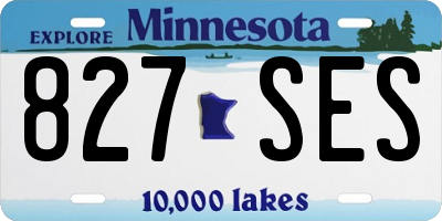 MN license plate 827SES