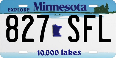 MN license plate 827SFL
