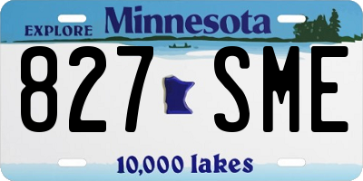 MN license plate 827SME