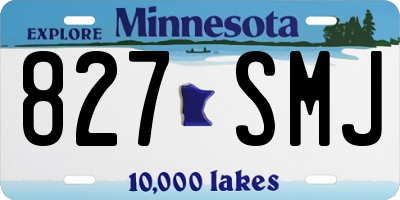 MN license plate 827SMJ