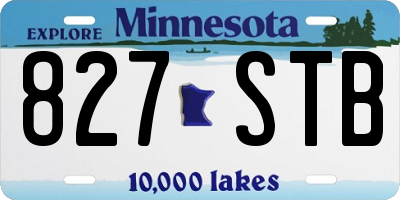 MN license plate 827STB