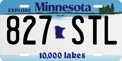 MN license plate 827STL