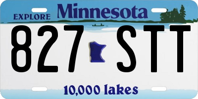 MN license plate 827STT