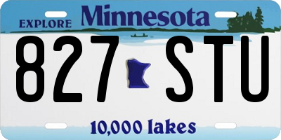 MN license plate 827STU