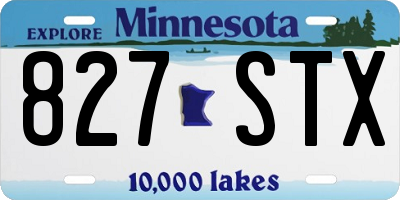 MN license plate 827STX