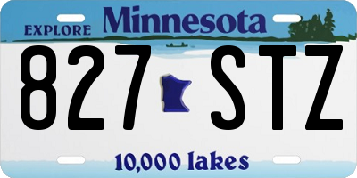 MN license plate 827STZ