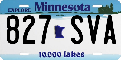 MN license plate 827SVA