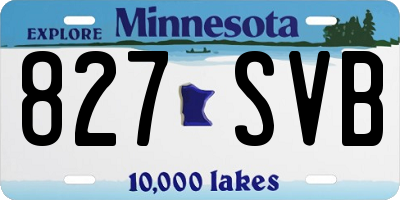 MN license plate 827SVB