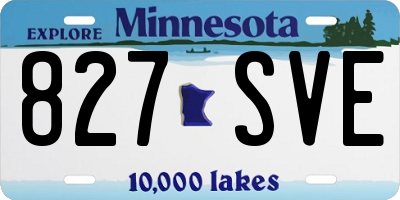 MN license plate 827SVE