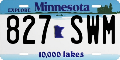 MN license plate 827SWM