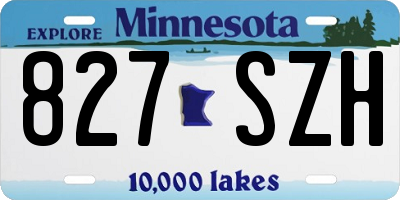 MN license plate 827SZH