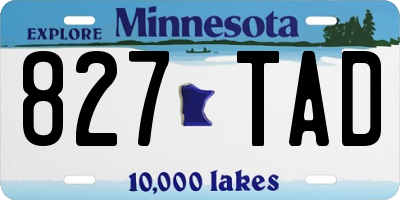 MN license plate 827TAD