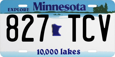 MN license plate 827TCV