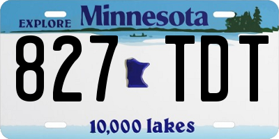 MN license plate 827TDT