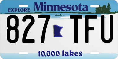 MN license plate 827TFU