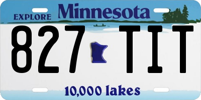 MN license plate 827TIT