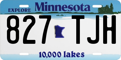 MN license plate 827TJH