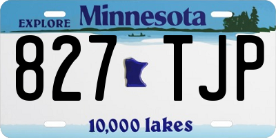 MN license plate 827TJP
