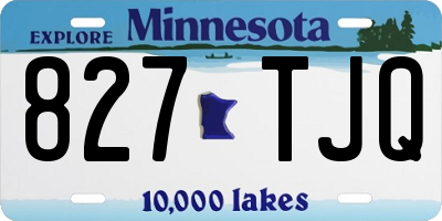 MN license plate 827TJQ