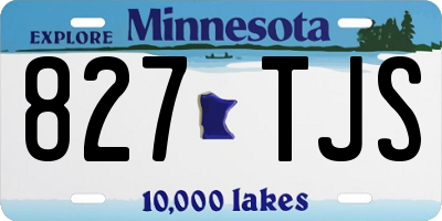MN license plate 827TJS