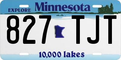 MN license plate 827TJT