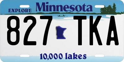 MN license plate 827TKA