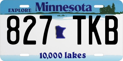 MN license plate 827TKB