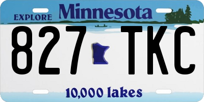MN license plate 827TKC