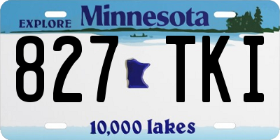 MN license plate 827TKI