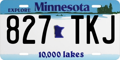 MN license plate 827TKJ