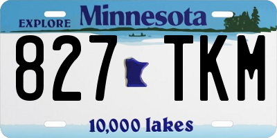 MN license plate 827TKM