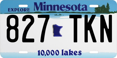 MN license plate 827TKN