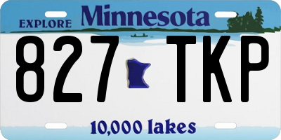 MN license plate 827TKP