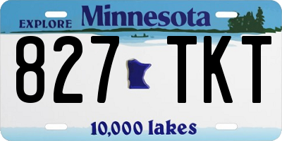 MN license plate 827TKT