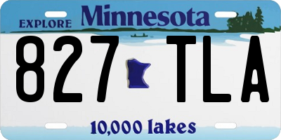 MN license plate 827TLA