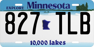 MN license plate 827TLB