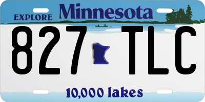 MN license plate 827TLC