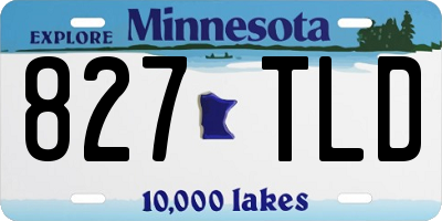MN license plate 827TLD