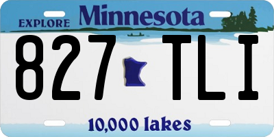 MN license plate 827TLI