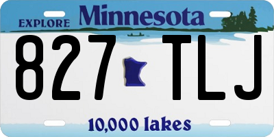 MN license plate 827TLJ