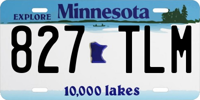 MN license plate 827TLM