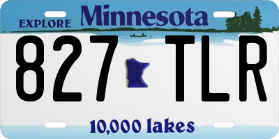 MN license plate 827TLR